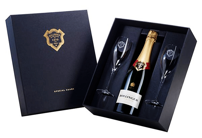 Champagne Bottle Pair Cufflinks Wedding Fancy Gift Box & Polishing Cloth